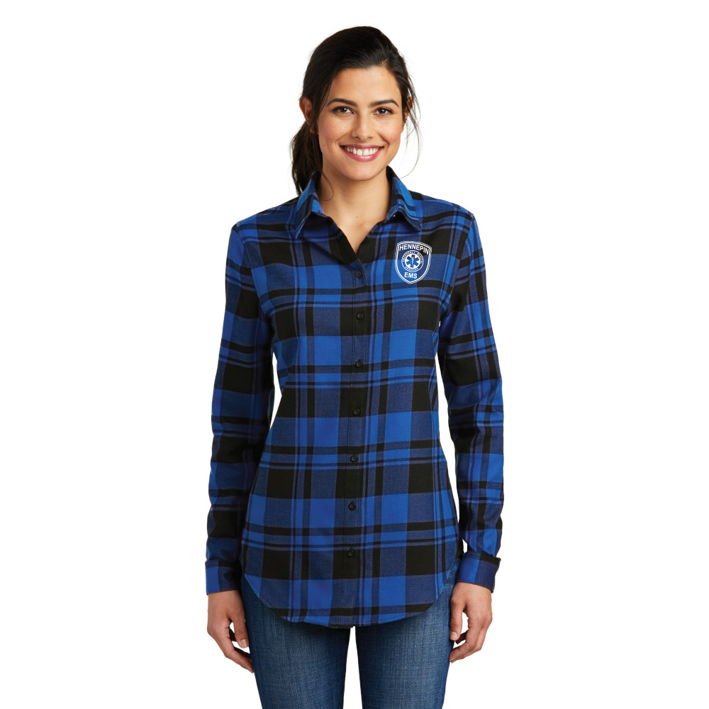 Port Authority® Ladies Plaid Flannel Tunic