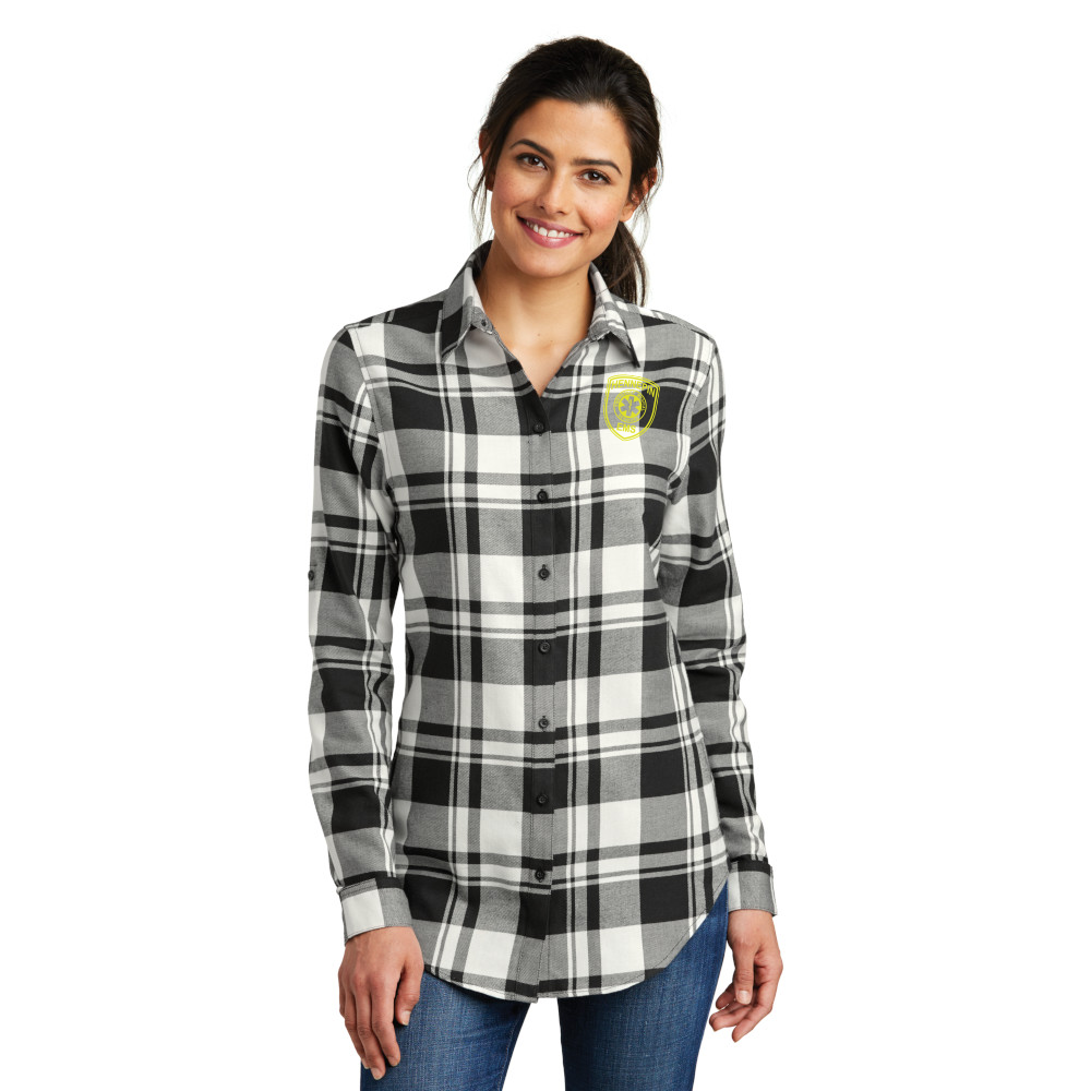Port Authority® Ladies Plaid Flannel Tunic*